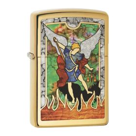 Zippo Saint Michael The Archangel Fusion - High Polish Brass