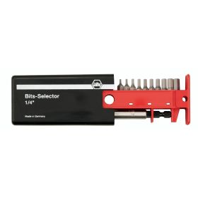 Wiha SAE Hex Bits-Selector and Magnetic Bit Holder Set 1/16" to 1/4" - 11 Piece Set