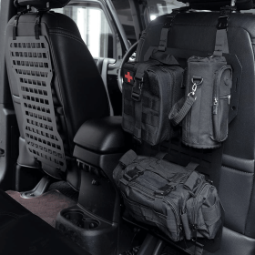 Tactical MOLLE Seat Back Panel w/ Medical Pouch Water Bottle Bag Storage 2 PCS
