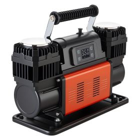 Dual-Cylinder Heavy Duty Air Compressor, 10.6CFM Auto-Stop Portable Tire Inflator