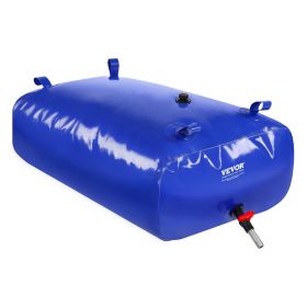 330L/87 Gallon Water Storage Bladder, RV Water Tank, 1000D Blue PVC Collapsible Water Storage Containers, Large Capacity Soft Water Bag