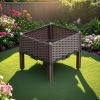 SOGA 15.7in Raised Planter Box – Outdoor Plastic Garden Bed with Legs for Vegetables, Herbs, and Flowers