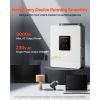 3000W Hybrid Solar Inverter, 24V DC to 230V AC, Pure Sine Wave Power Inverter Charger, Built-in 80A MPPT Solar Controller