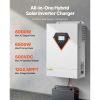 Hybrid Solar Inverter, 6000W, All in One Pure Sine Wave Power Inverter Charger, 48V DC to Single-Phase 220/230V AC