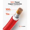 100FT Solar Panel Extension Cable 10AWG Waterproof PV 6mm² Cable Red