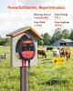 Electric Fence Charger, 10kV 1J, AC DC Electric Fence Energizer with LED Indicator, 1.86 Miles Range, Powerful Plug-in Fences Charger