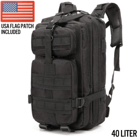 Xg-Mb40 - Large Tactical Backpack Survival Assault Bag 40 Liter (Product Color: Black)