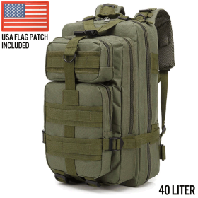 Xg-Mb40 - Large Tactical Backpack Survival Assault Bag 40 Liter (Product Color: Army Green)