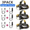 12000000lm LED Headlamp USB Rechargeable Headlight Head Torch Lamp Flashlight