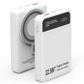 10000mAh Magsafe 3 In 1 Portable Charger PD22.5W Magnetic Fast Charger Fast Charging Power Bank Fit For IOS Phone 15/14 Samsung Galaxy S24 And Mo (Capacity: 10000MAH, Color: White)