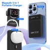 10000mAh Magsafe 3 In 1 Portable Charger PD22.5W Magnetic Fast Charger Fast Charging Power Bank Fit For IOS Phone 15/14 Samsung Galaxy S24 And Mo