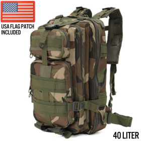 Xg-Mb40 - Large Tactical Backpack Survival Assault Bag 40 Liter (Product Color: Jungle Camo)